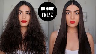 HOW TO STRAIGHTEN AND CURL FRIZZY HAIR [upl. by Erida]