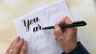 Learn How to Write Quotes with Brush Pen Calligraphy [upl. by Miche]