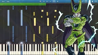 Perfect Cell Theme  Dragon Ball Z Piano Tutorial Synthesia midi sheets remix [upl. by Noryb941]