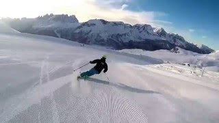 SKI CARVING CARVING SKIING  HEAD SKI  PASSO SAN PELLEGRINO  DOLOMITI SUPERSKI [upl. by Ennairac689]