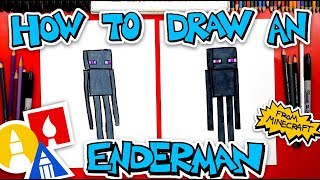 How To Draw An Enderman From Minecraft [upl. by Anaidirib]