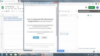 Advanced URL Shortener addon for Google Sheets [upl. by Sivrep]