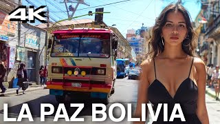 La Paz Bolivia 4K Walk [upl. by Eedyaj]