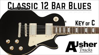 Classic 12 Bar Blues in C major  Guitar Backing Track [upl. by Lapham157]