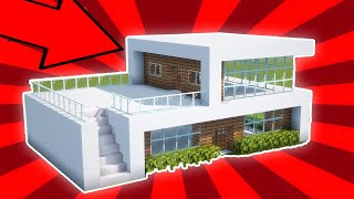 ✔ Como hacer una CASA MODERNA en Minecraft para Survival [upl. by Macur]