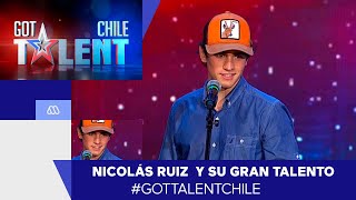 Nicolás Ruiz encantó con su áspera voz y su gran talento  GotTalentChile 2021 [upl. by Eiznekam]