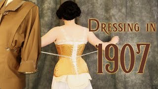 Dressing in Edwardian Clothing Undergarments and Layers of 1907 [upl. by Nailil]