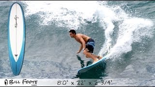 Maui Hawaii surfing and shaping with Signature Board shaper BILL FOOTE and his minimal 8ft board [upl. by Villada552]