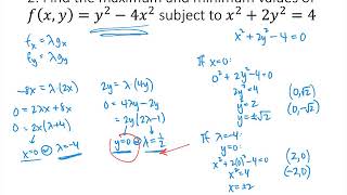 Lagrange Multipliers Practice Problems [upl. by Etnemelc]