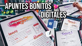 APUNTES BONITOS DIGITALES EN WORD  IPAD PRO  DanielaGmr â™Ą [upl. by Jackquelin725]