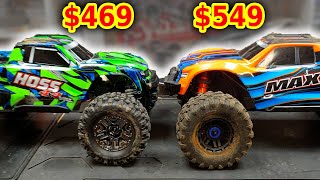 Traxxas HOSS VS MAXX RC Cars  Worth 80 more [upl. by Aiekahs]