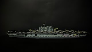 TAMIYA 1700 USS Hornet CV8 unboxing and full build [upl. by Attirehs]