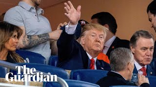 Lock him up Trump greeted with boos at World Series [upl. by Erasmus140]