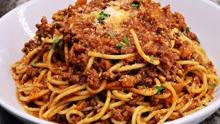 Super Easy Spaghetti and Meat Sauce Recipe  Meat Sauce Recipe [upl. by Muldon]