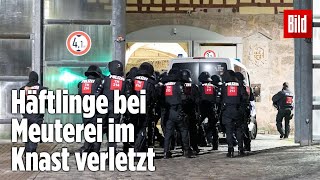 Gefängnismeuterei Polizei stürmt Knast in Thüringen  JVA Untermaßfeld [upl. by Llertnov]