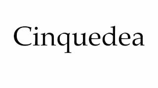 How to Pronounce Cinquedea [upl. by Anayad]