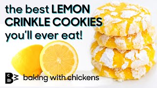 Lemon Crinkle Cookies that Taste Like Super Lemon Candy [upl. by Karmen806]