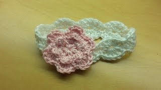 How to Crochet an Easy Baby Headband [upl. by Annaoi330]