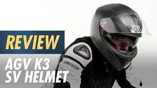 AGV K3 SV Helmet Review at CycleGearcom [upl. by Nylrem]